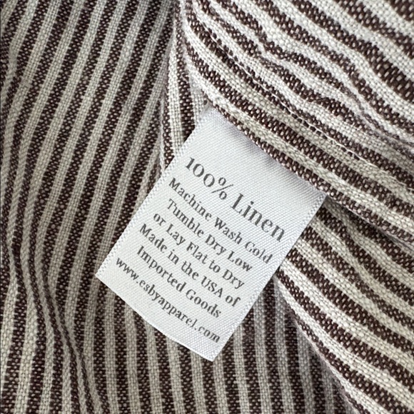 Esby Apparel Lenny Workshirt Shaket in Coffee Stripe Size Large - Picture 13 of 13